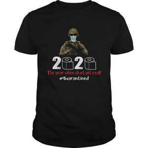 Veteran Mask 2020 The Year When Got Real Quarantined Toilet Paper Covid19 Shirt